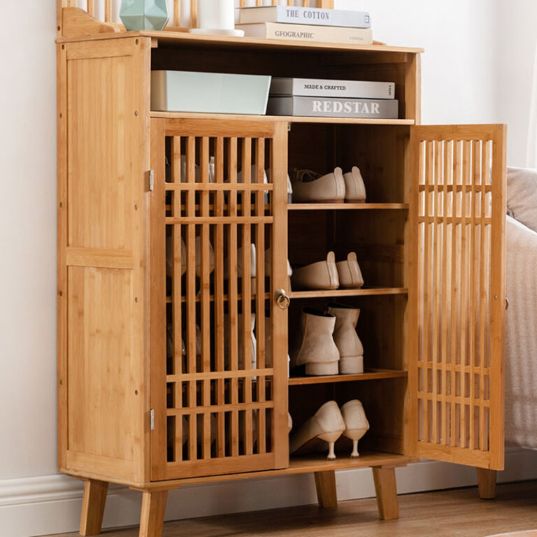 Vertical Bamboo Shoe Rack Cabinet Jinnns